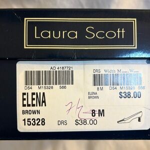 Laura Scott 8 Brown 3” heel almost new